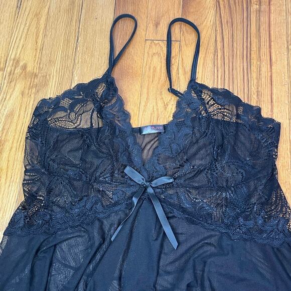 Avidlove Lingerie Nightgown Sexy Chemise Top Y2K babydoll Mesh bow Slip Dress - Picture 3 of 8